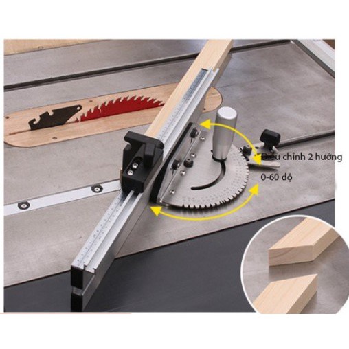 Cữ cắt góc bàn cưa - bàn phay  dùng cho cưa bàn cắt gỗ