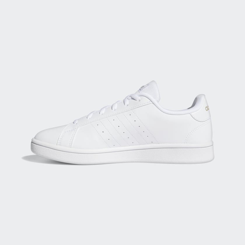 (100% chính hãng Adidas) Giày Adidas Grand Court Base "Cloud White/Platinum Metallic" | BigBuy360 - bigbuy360.vn