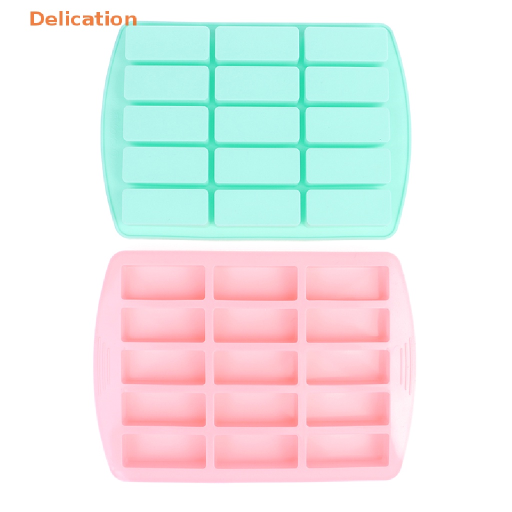 Khuôn silicone 15 ngăn hình vuông làm kẹo/ chocolate/ rau câu