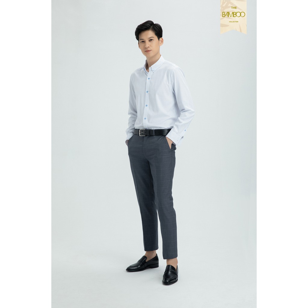 Áo sơ mi kẻ tay dài nam IVY moda MS 17E2816