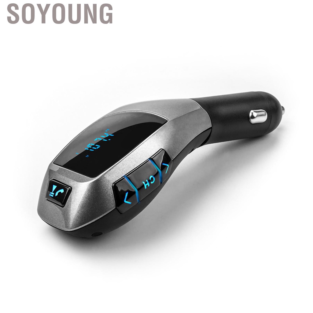 Soyoung Wireless Bluetooth FM Transmitter Radio Adapter for Car Support Small Micro Memory Card MP3 Format Music