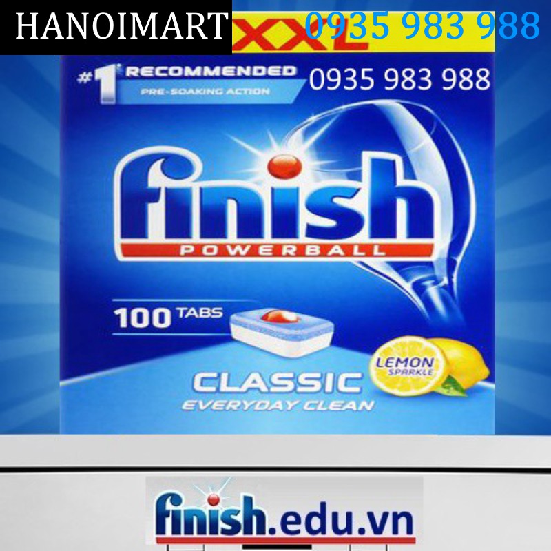 Viên rửa bát finish 100 viên - HANOIMART