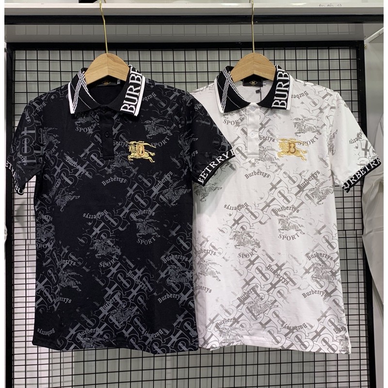 Áo thun cổ trụ cao cấp thêu logo nổi(chất liệu thun cotton 100%)