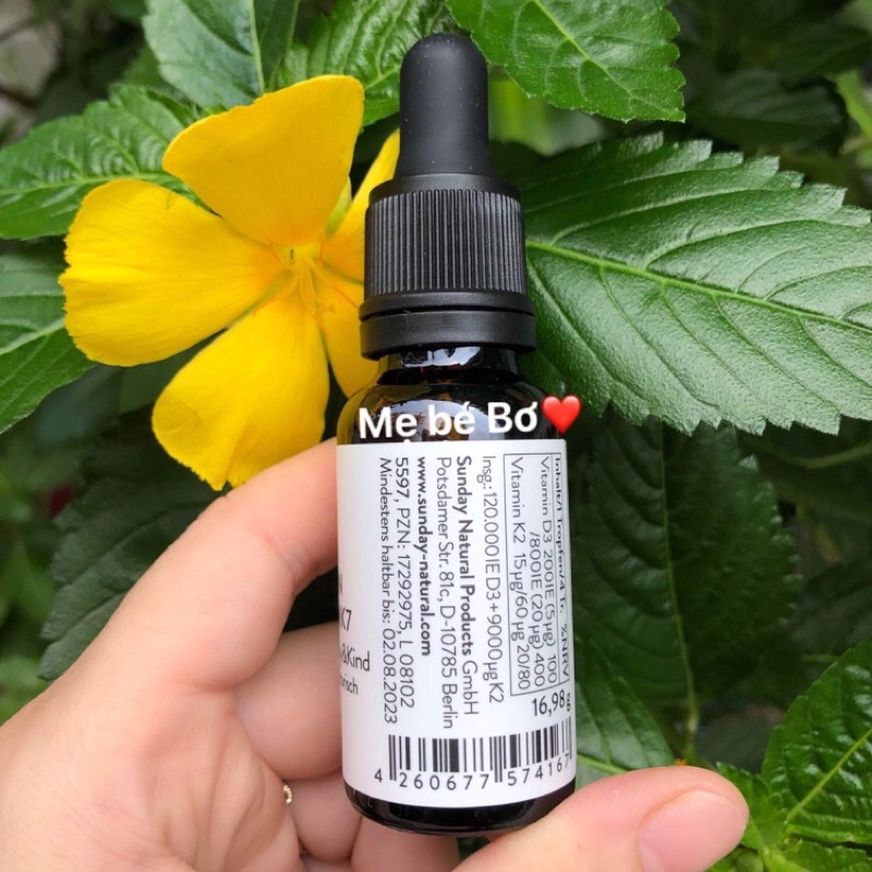 Vitamin D3k2mk7 Sunday Natural Đức 15ml