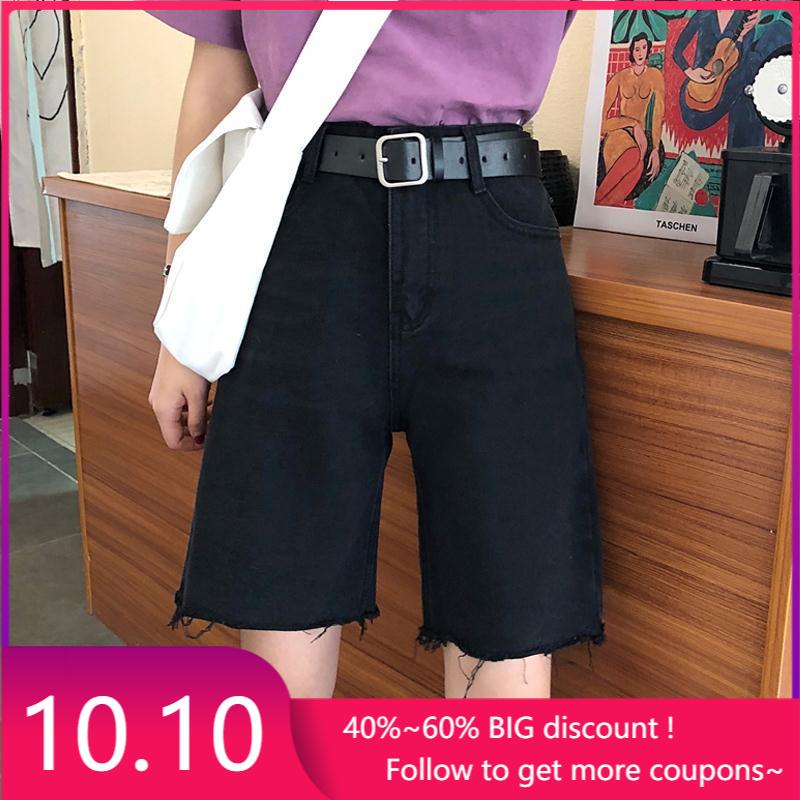Fashion Summer 2020 Wide-Waist Denim Shorts For Women