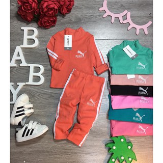 Bộ PUMA cotton len gân chạy viền hàng cao cấp cho bé