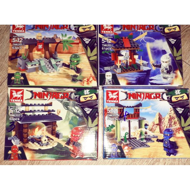 Combo 4 hộp Lego Ngôi Đền Ninjago 6202 trọn bộ