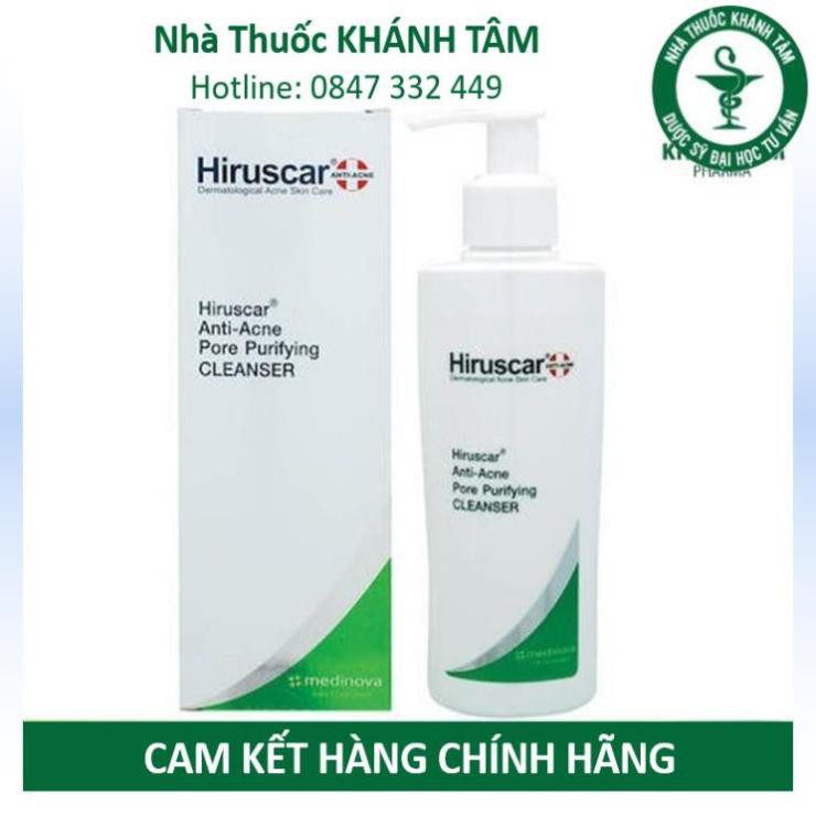 Sữa rửa mặt ngừa mụn HIRUSCAR Anti-Acne Cleanser+ [Chai 100ml] [Hirusca]! ! !