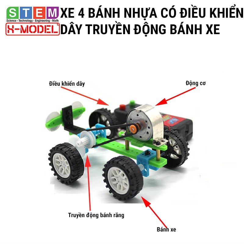 Đồ chơi thông minh, sáng tạo STEM Xe 4 bánh có điều khiển từ xa STEM X-MODEL ST31 cho bé [Giáo dục STEM, STEAM]