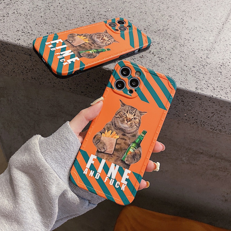 Ốp Điện Thoại Mềm Hình Mèo Vui Nhộn Cho iPhone 15 14 13 12 11 Pro Max X XS XR 7 8 Plus