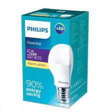 Bóng Đèn Ess LedBulb PHILIPS 5W E27 Ánh Sáng Trắng/Vàng Bảo Hành 2 Năm (1 Đổi 1)