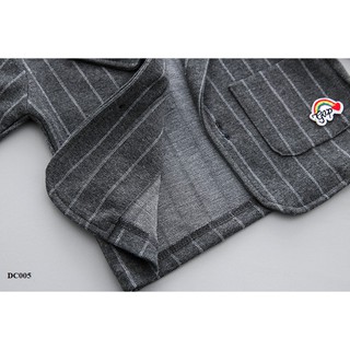 Set vest bé trai kẻ sọc lịch lãm DC005