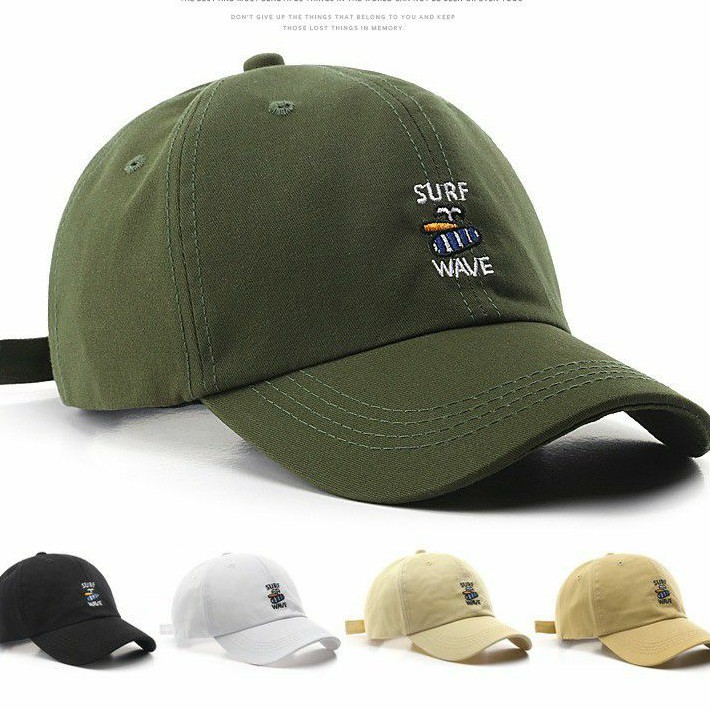 Mũ lưỡi trai cao cấp thêu chữ Surf Wave