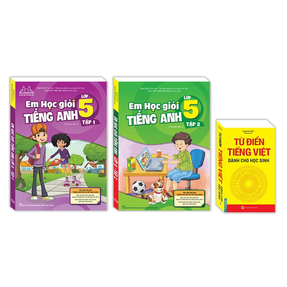 Sách - COMBO 3c Em học giỏi tiếng Anh lớp 5 ; Từ điển tiếng việt dành cho học sinh (khổ nhỏ)