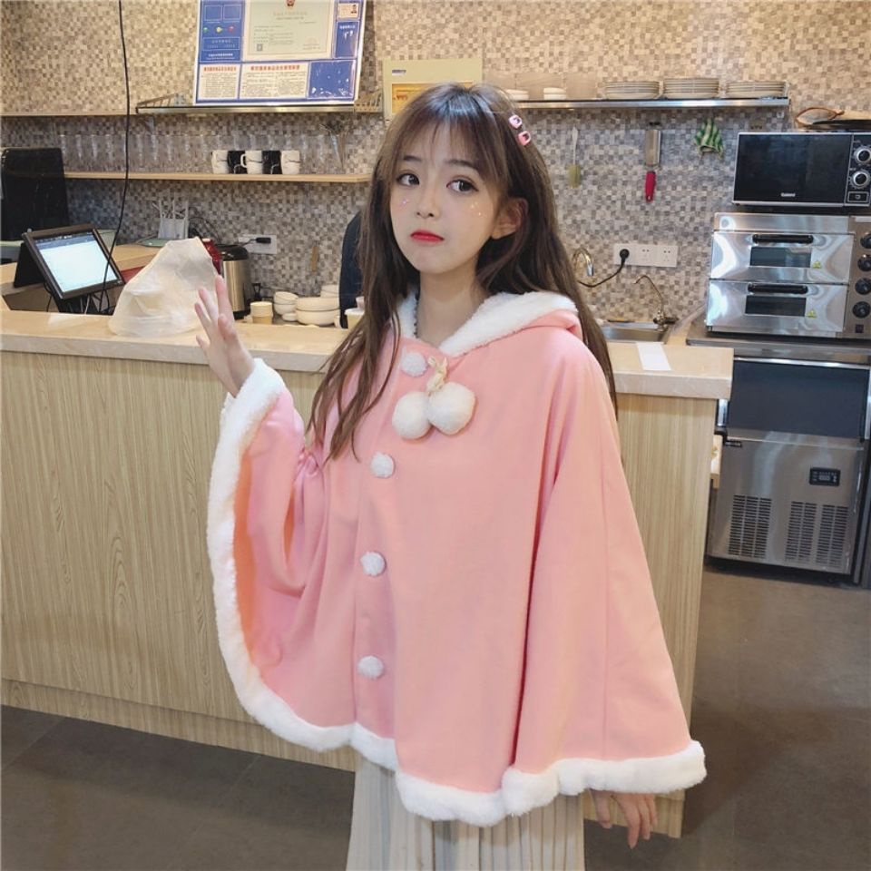 Qiu dong Áo khoác cardigan mềm mại có mũ tai thỏ dễ thương phong cách Nhật Bản cho nữ
 | BigBuy360 - bigbuy360.vn