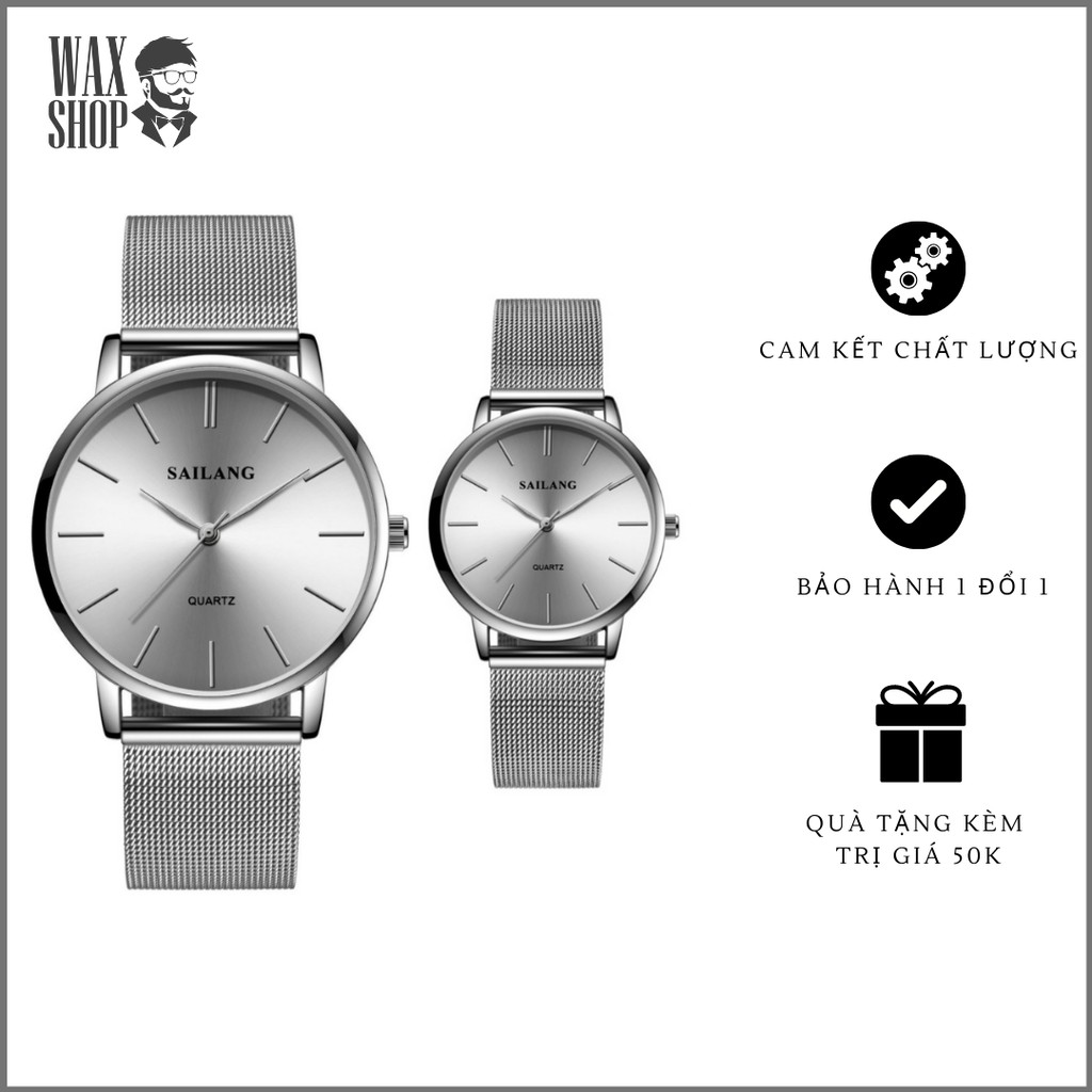 Đồng Hồ Cặp SAILANG 001 | 002  ⚡ [Mẫu Siêu Đẹp] ⚡ Với Mặt Dây Thép Chất Lượng, Thời Thượng