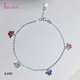 Lắc chân bạc Ý 925 Bạc Xinh Huệ Ngân Bướm Xinh JL040