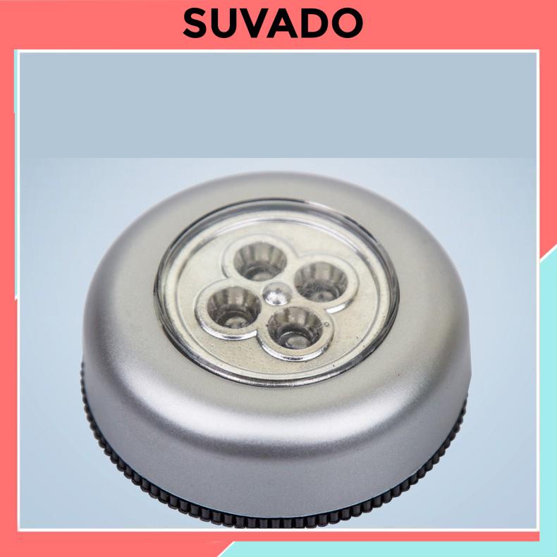 Đèn Led tròn Dán Tường ốp trần cốp xe siêu sáng trang trí chiếu sáng cầu thang giá rẻ ddenf led dùng pin L646 SUVADO