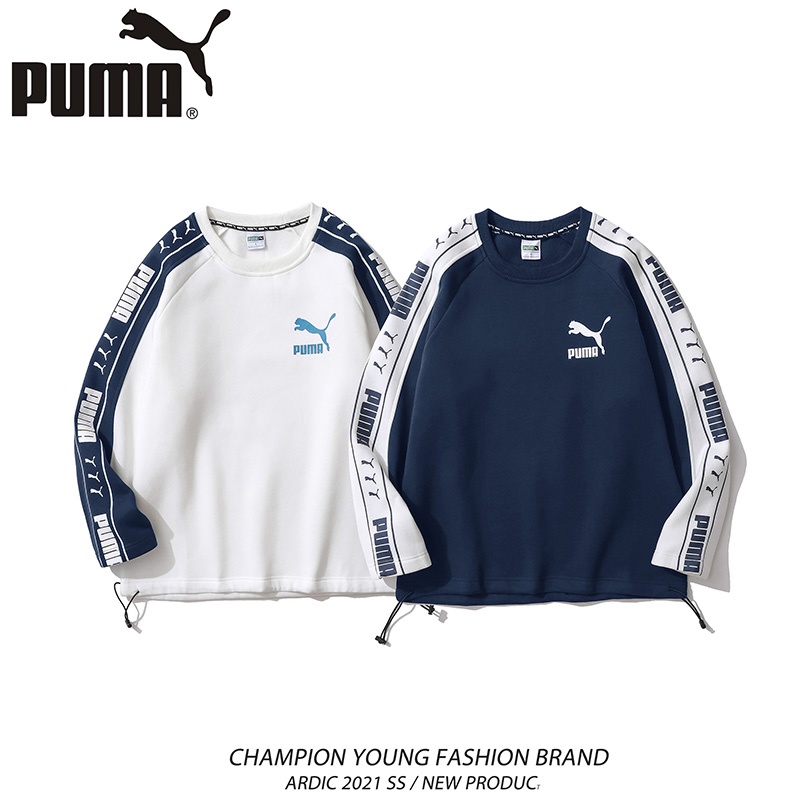 Áo Nỉ Puma Cổ Tròn Dáng Rộng Lót Lông Cừu Thời Trang Dành Cho Cặp Đôi#6827