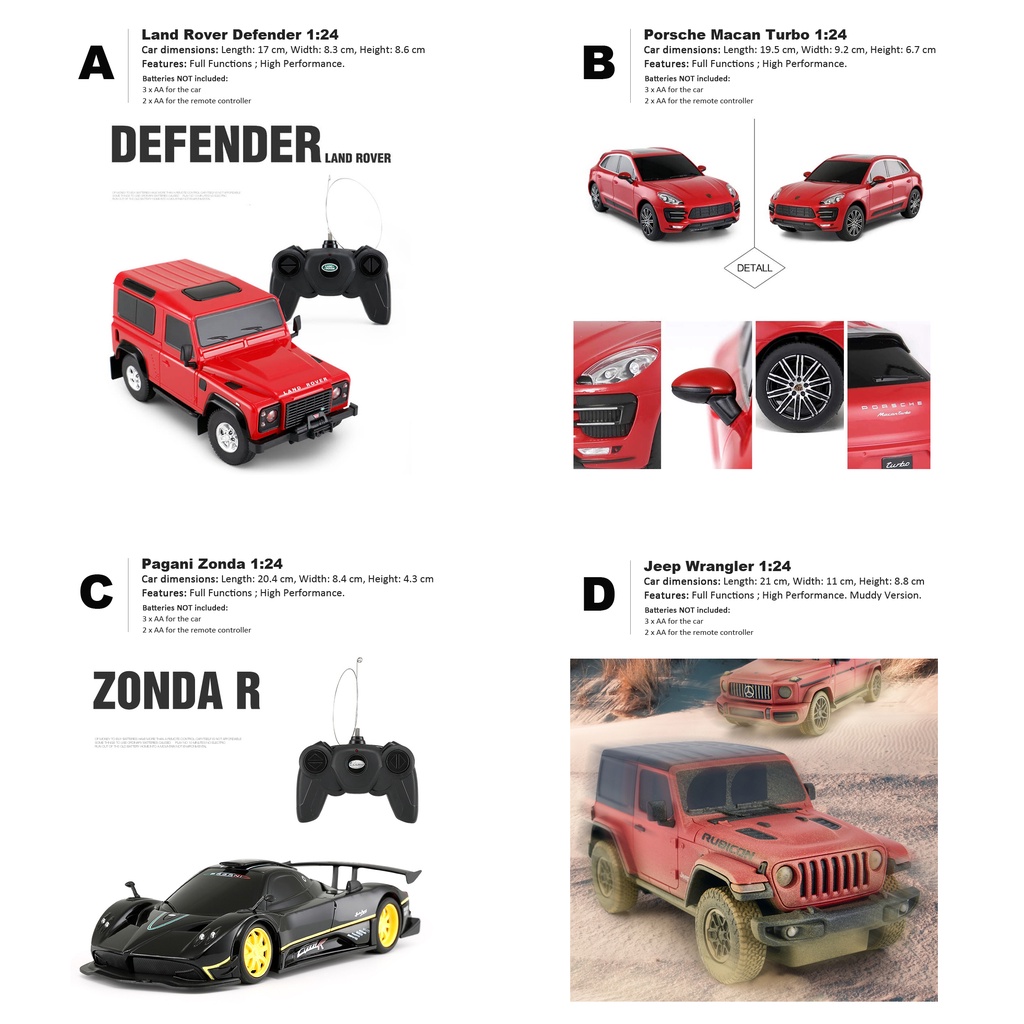 Mô Hình Xe Hơi Rc Lamborghini 1:24 Điều Khiển Từ Xa Cho Bé Và Người Lớn Rastar