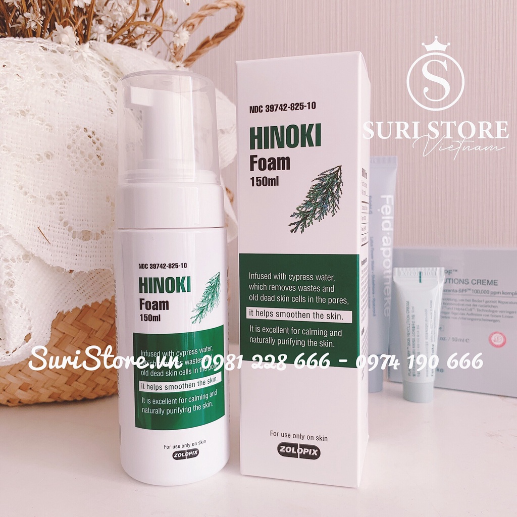 Sữa rửa mặt Zolopix Hinoki Foam - 150ml