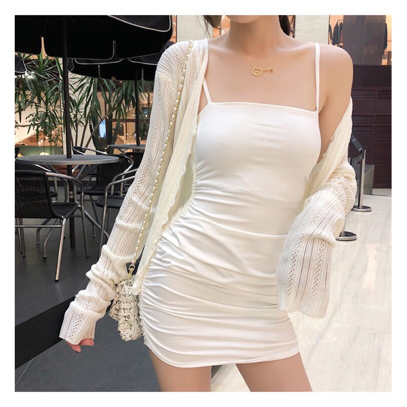 Đầm nữ 💕 FREESHIP 💕 Váy body 2 dây nhún eo thời trang xixo cao cấp mã DAM0023 | BigBuy360 - bigbuy360.vn