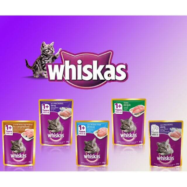 Pate mèo whiskas vị cá thu-cá ngừ - cá biển gói 85gr