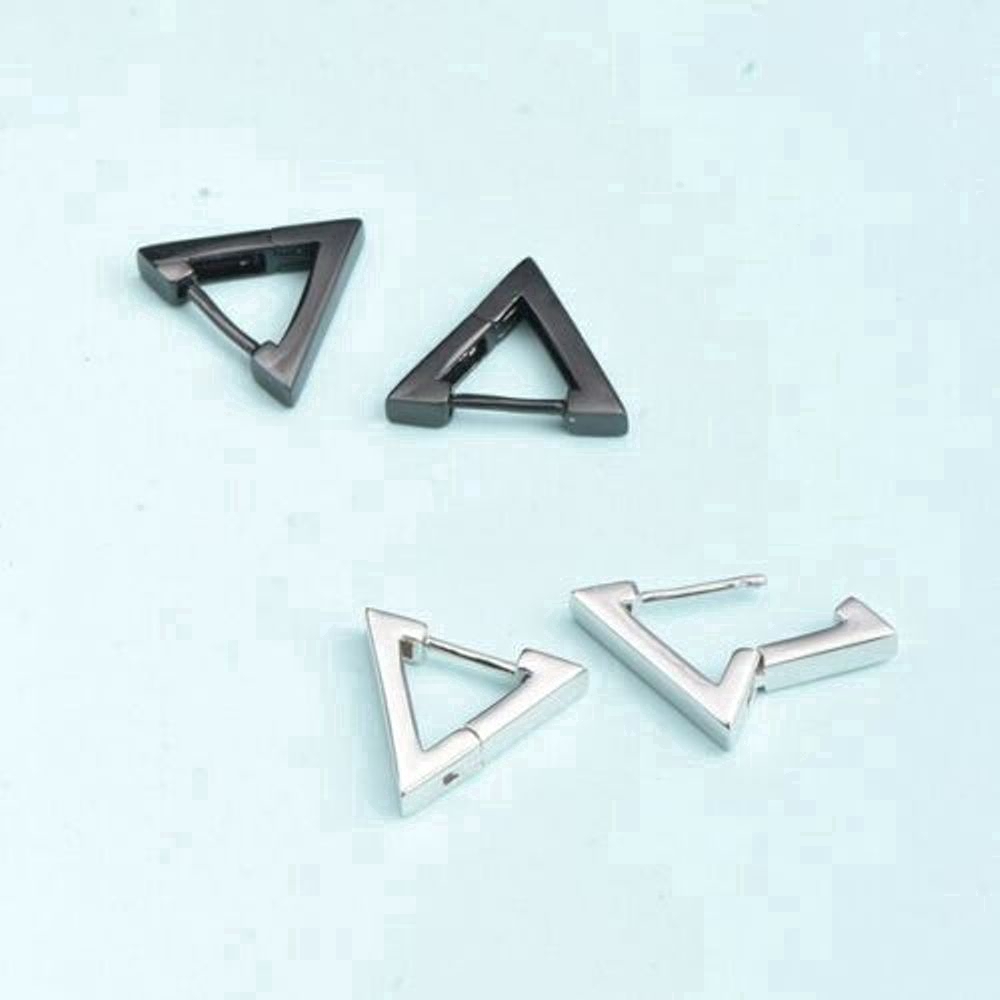 Bông tai hình tam giác đơn giản thời trang cho nam