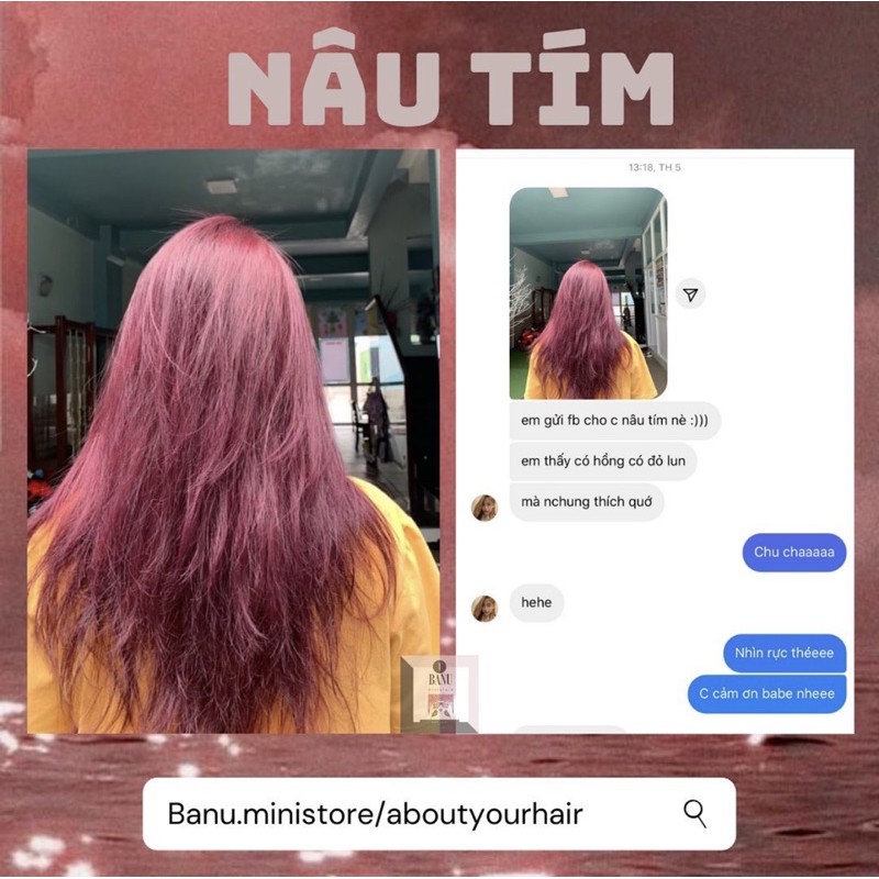 Thuốc nhuộm tóc Nâu tím