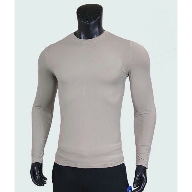 Áo giữ nhiệt dài tay nam, Áo giữ nhiệt mặc đá bóng form 40-80kg.