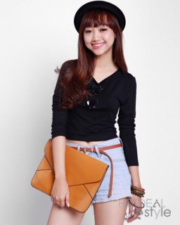 Áo croptop dài tay