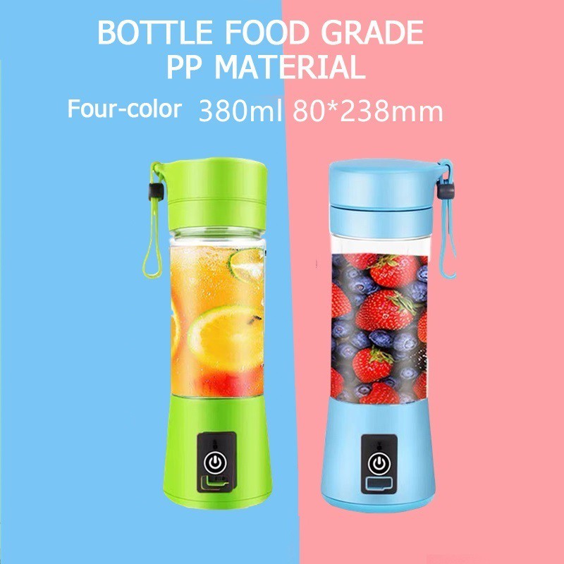 【Giao Hàng Nhanh】380ML Máy xay trái cây gia đình mini cầm tay máy ép trái cây điện sạc máy nấu ăn bán buôn