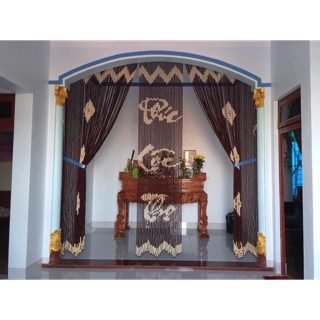 rèm che bàn thờ .rèm gỗ bồ đề.rèm trang trí