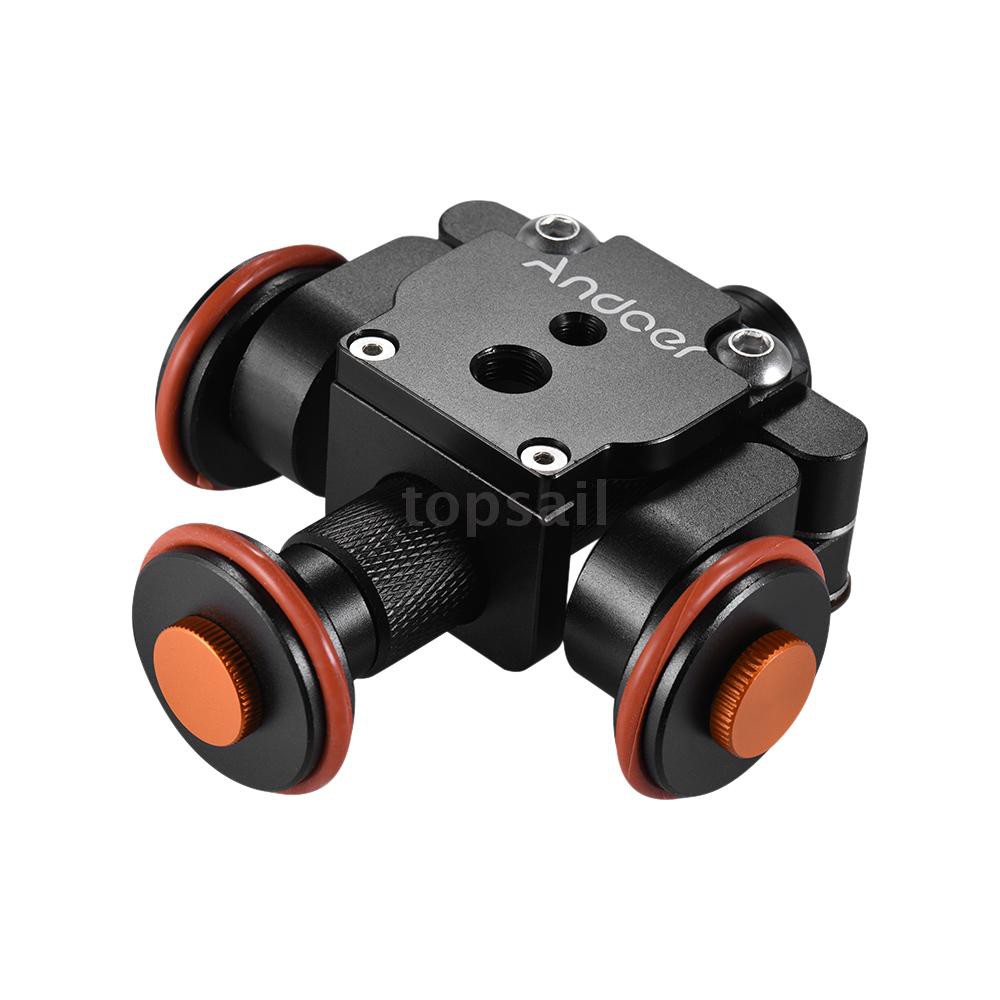 Andoer Electric Motorized 3-Wheel Video Pulley Car Dolly Rolling Slider Skater for Canon Nikon Sony Camera Camcorder for