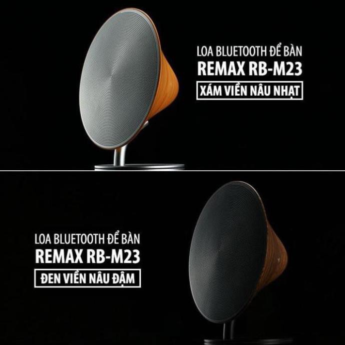 Loa bluetooth để bàn Remax RB-M23 ốp gỗ công suất 3W*2