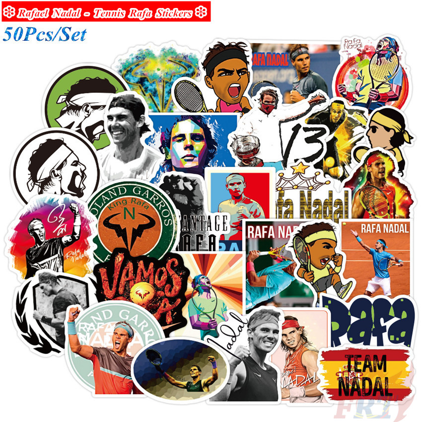 ❉ Rafael Nadal - Professional Tennis Player Rafa Stickers ❉ 50Pcs/Set Fashion DIY Waterproof Doodle Decals Stickers