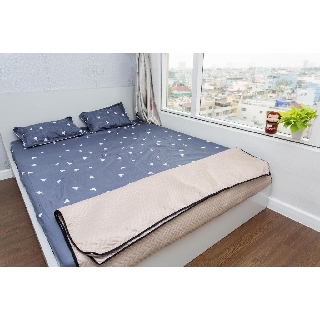 Set 1 ga giường 2 áo gối nằm tam giác ghi 1M2/1M6/1M8 (CHAT CHỌN MẪU)
