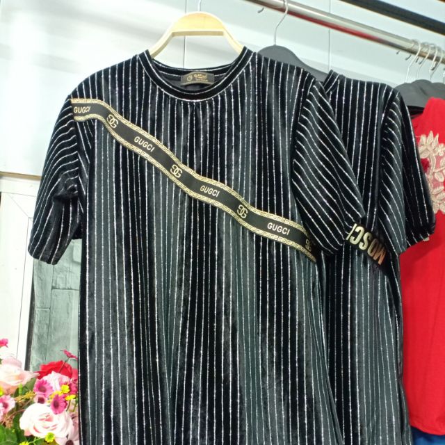 Váy nhung kẻ kim sa