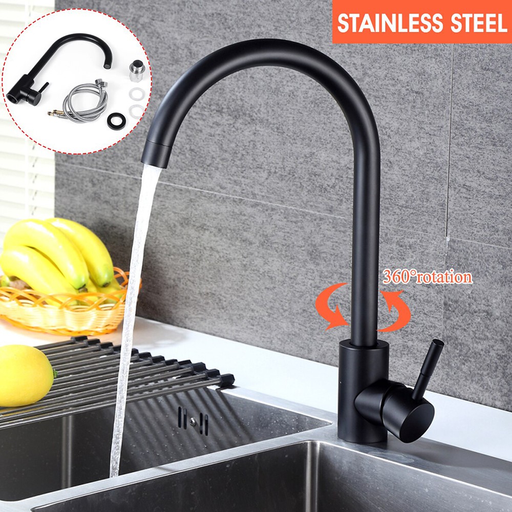 Vòi Chậu Rửa Chén Bát Schmidt Inox 304 Mạ Đen, Sơn Tĩnh Điện Cao Cấp – Hàng Chính Hãng