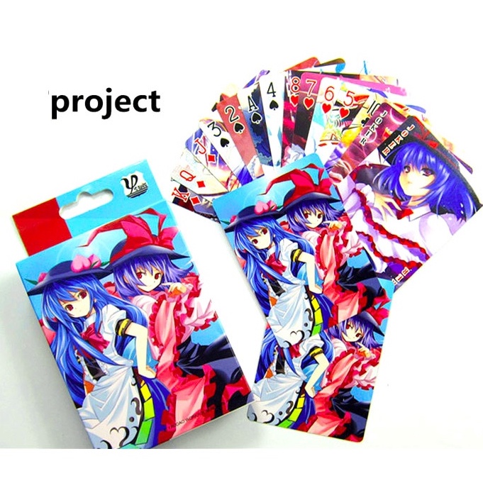 Bộ Bài Tây 54 lá CÔNG CHÚA PHÍA ĐÔNG tohou project 54 ảnh khác nhau thủy thủ mặt trăng anime chibi xinh xắn