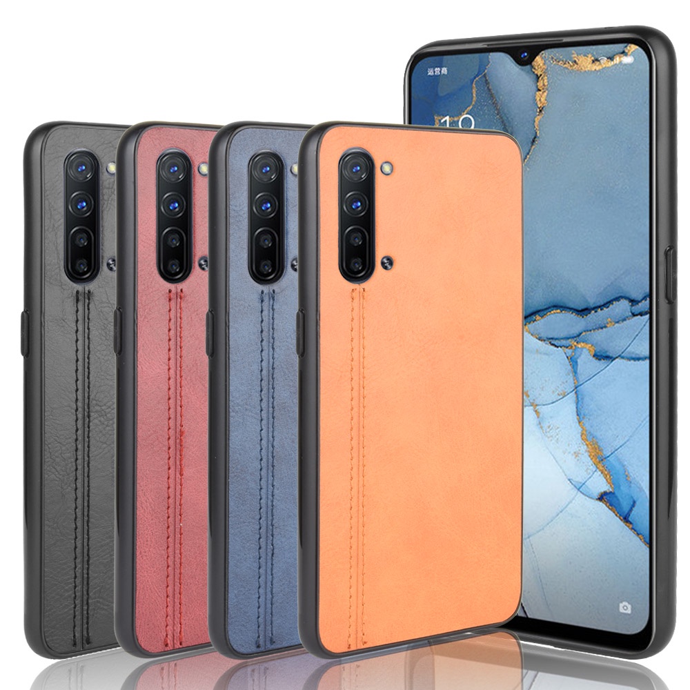 Ốp Điện Thoại Da Đơn Giản Chống Rơi Cho OPPO Reno 5F 4Z 4 SE 4F 3 2 Pro Lite