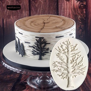 Diy 3D Tree Silicone Fondant Mold Cookie Cake Decoration Sugarcraft Mould