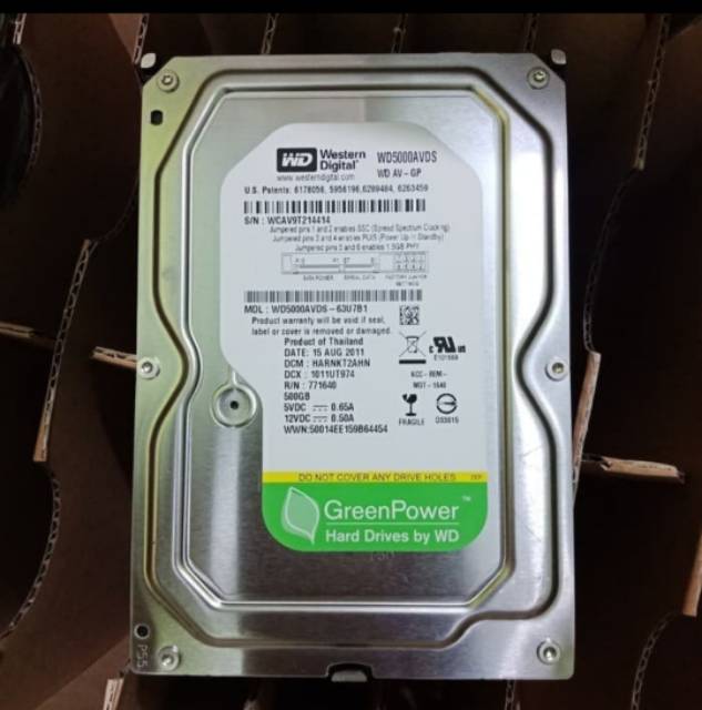 Ổ Cứng Ngoài Sata / Wd Caviar Green 500gb / 7200rpm Hdd / Hdd