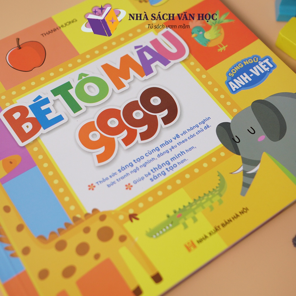 Sách - Bé Tô Màu 9999 Song Ngữ Anh Việt Cho Bé Thảo Sức Sáng Tạo Từ 2 - 6 Tuổi