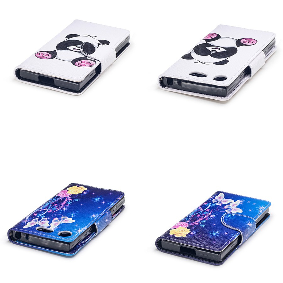 Bao da điện thoại nhiều kiểu dáng có ngăn để thẻ tiện dụng cho Sony Xperia XZ1