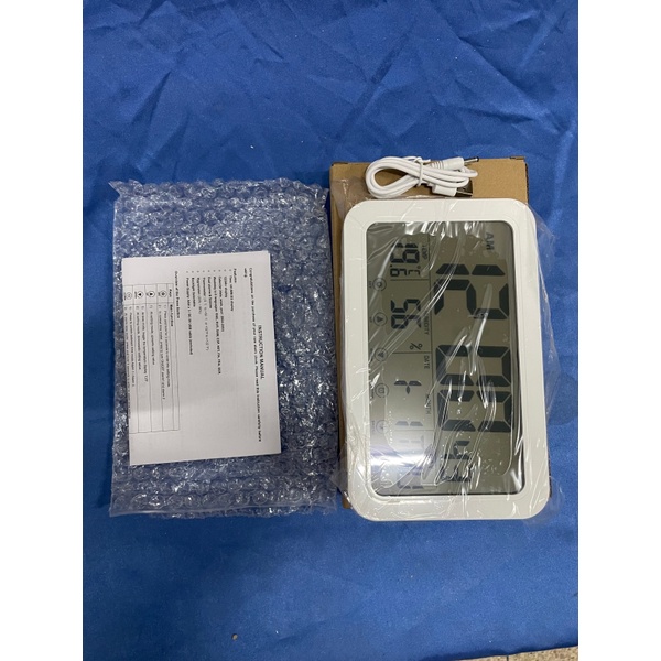 Đồng Hồ Báo Thức Kỹ Thuật Số Gắn Tường Phòng Ngủ Hiển Thị Nhiệt Độ Ngày Tháng Và Ẩm