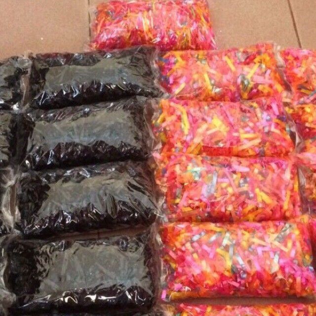 100g Chun Buộc Tóc Đen, Chun Màu To Nhỏ