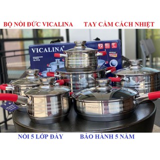 Bộ Nồi 6 Món Vung Kính Công Nghệ Đức Chef & Chef ❤️ Vicalina