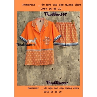 Pijama cộc đùi ngựa cảm Lei lụa satin cao cấp quảng châu ii0048.