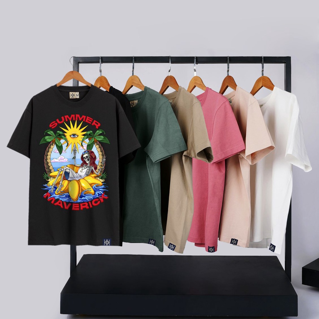 Áo Thun Đi Biển mùa hè Phông Unisex Nam Nữ Maverick Phong Cách Hippie Boho Bohemian Local Brand MVR LL8001